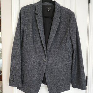 Ann Taylor Charcoal Tweed Lined Blazer